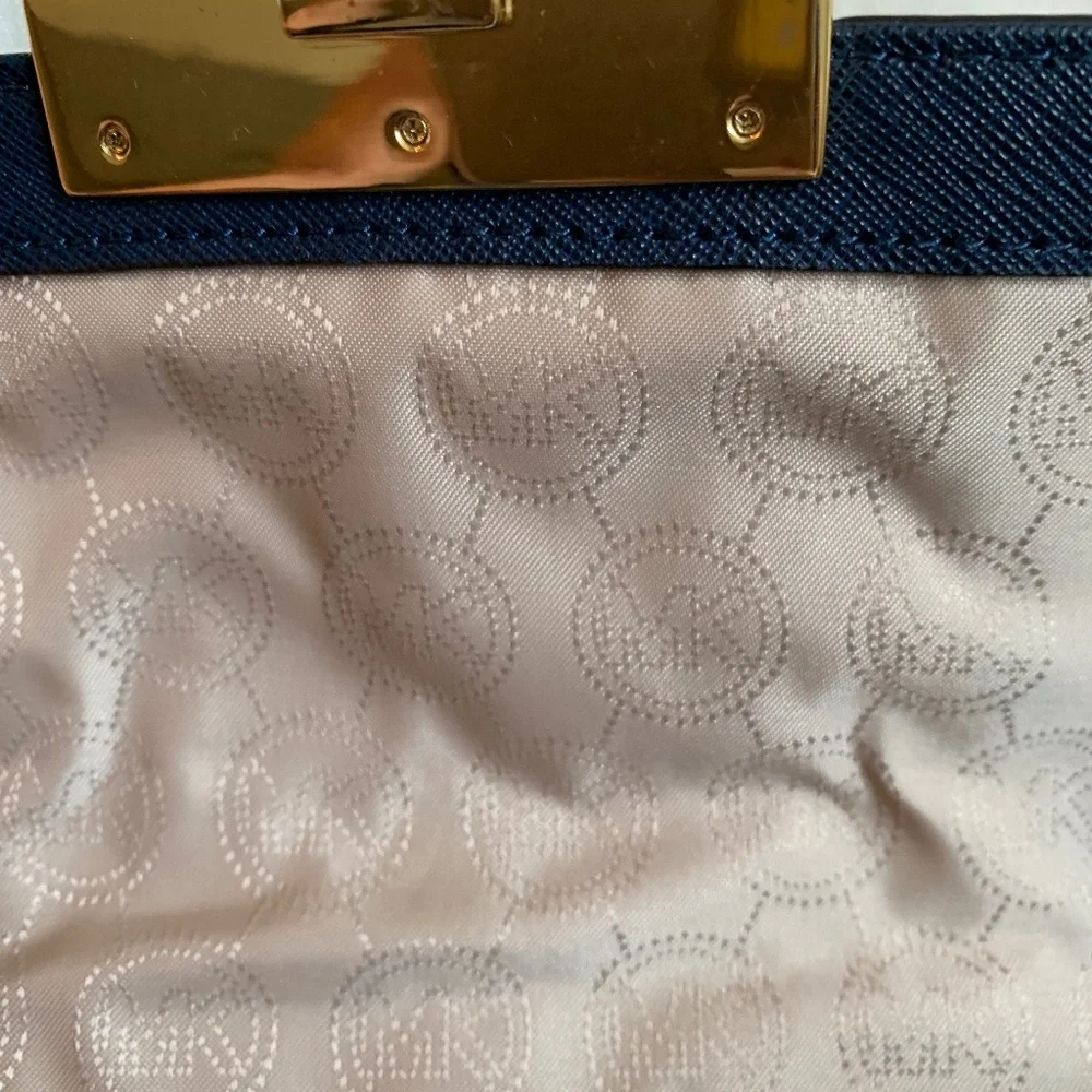 Michael Kors Navy Blue SmallLeather Stud Handbag